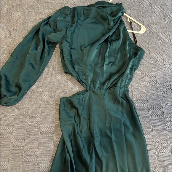 Hello Molly One Shoulder Teal Midi Dress - Picture 5 of 6